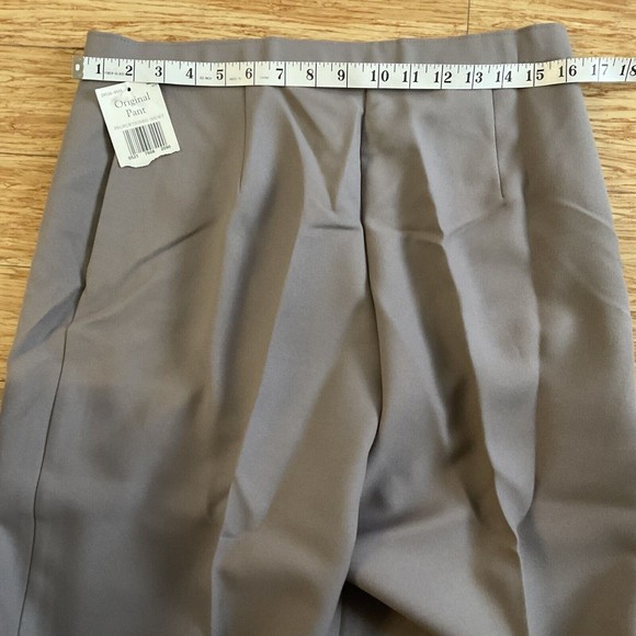 Vintage BendOver Women’s Sz 18 Taupe Solid Dress Pants Proportioned Short New - Picture 8 of 8